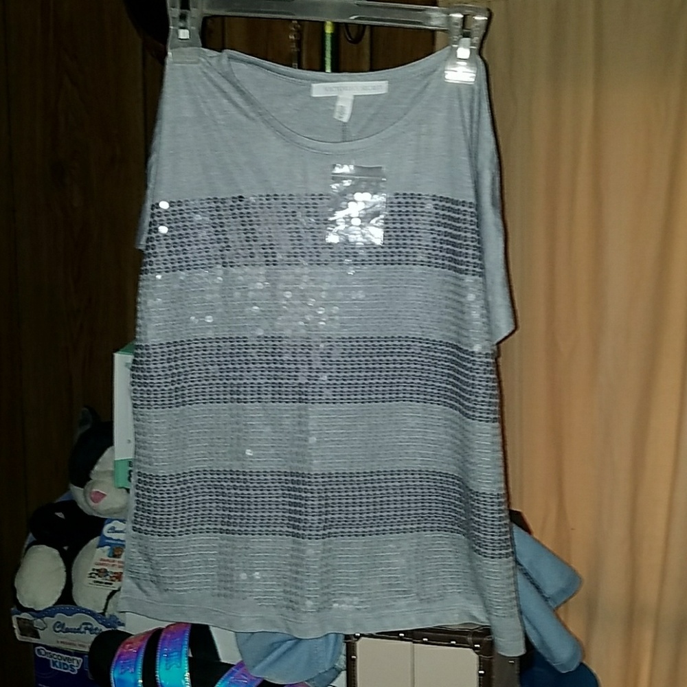 Women's Victoria secret plastic bedazzle shirt
